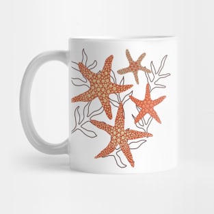 Sea stars - starfish fun in the ocean on green Mug